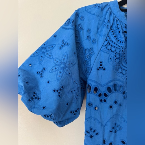 Anthropologie Tallulah Puff Sleeve Eyelet Mini Dress, Size XS - Picture 6 of 14